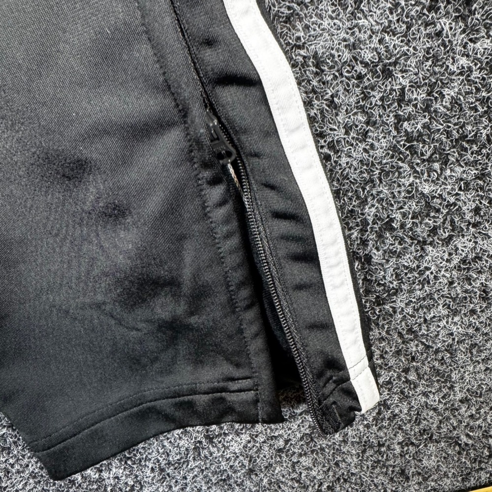 Adidas Primegreen Track Pants Men Large Black White 3-Stripe Zipper Ankle Jogger - Picture 3 of 8